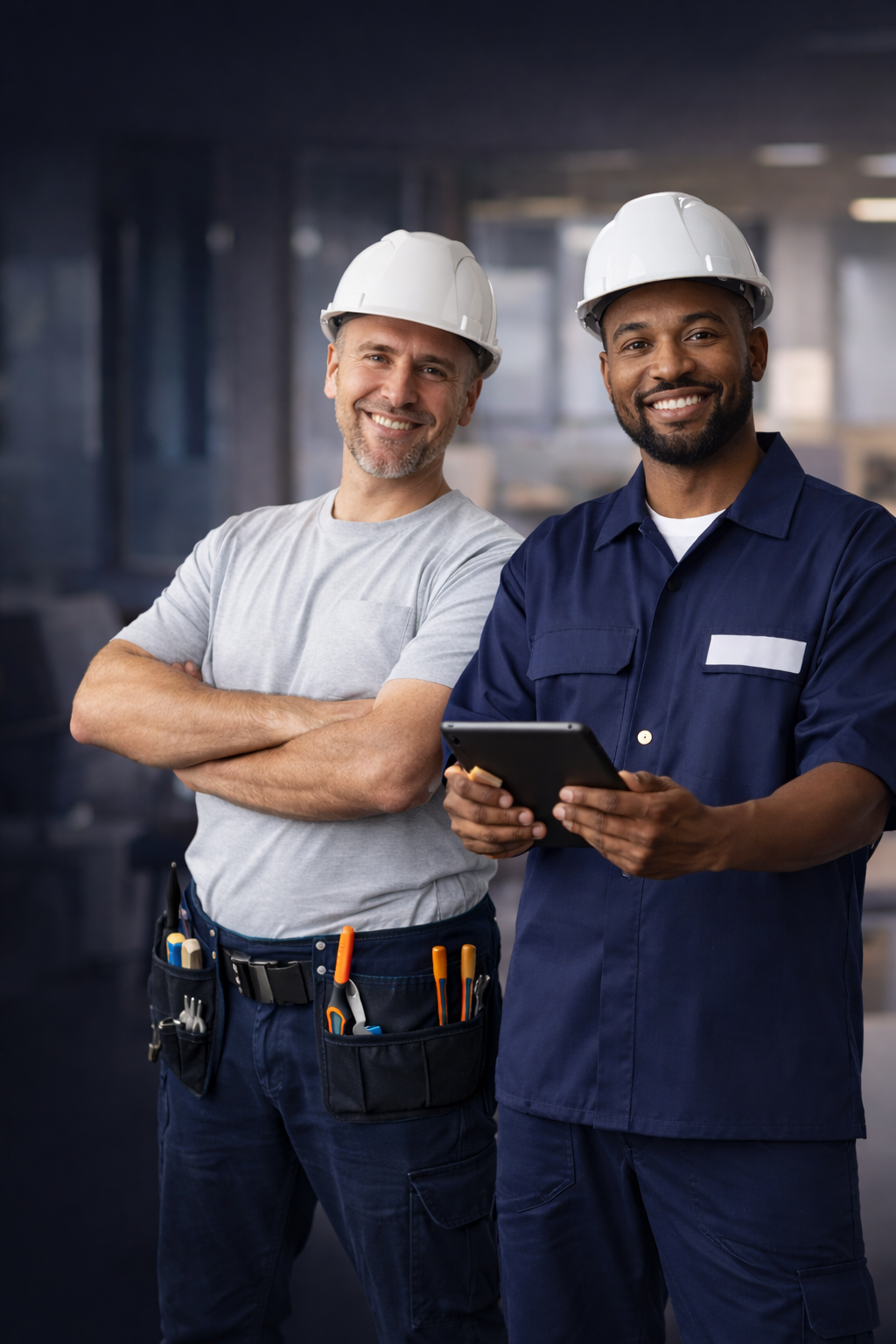 Workers on site